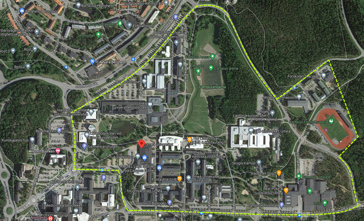 Karta över campousområde