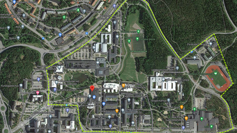 Karta över campousområde