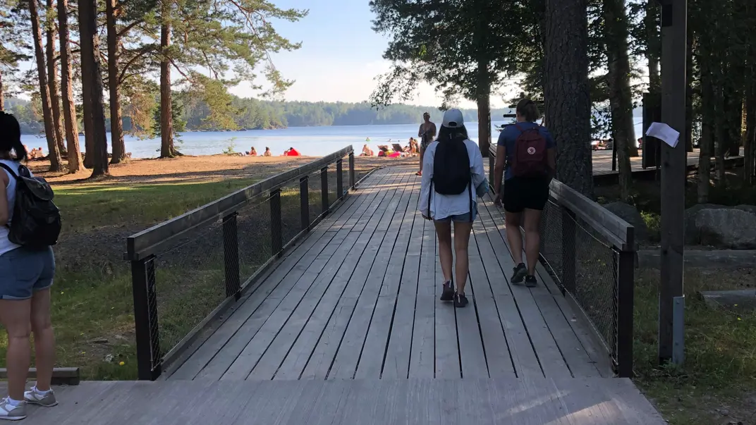 path by lake