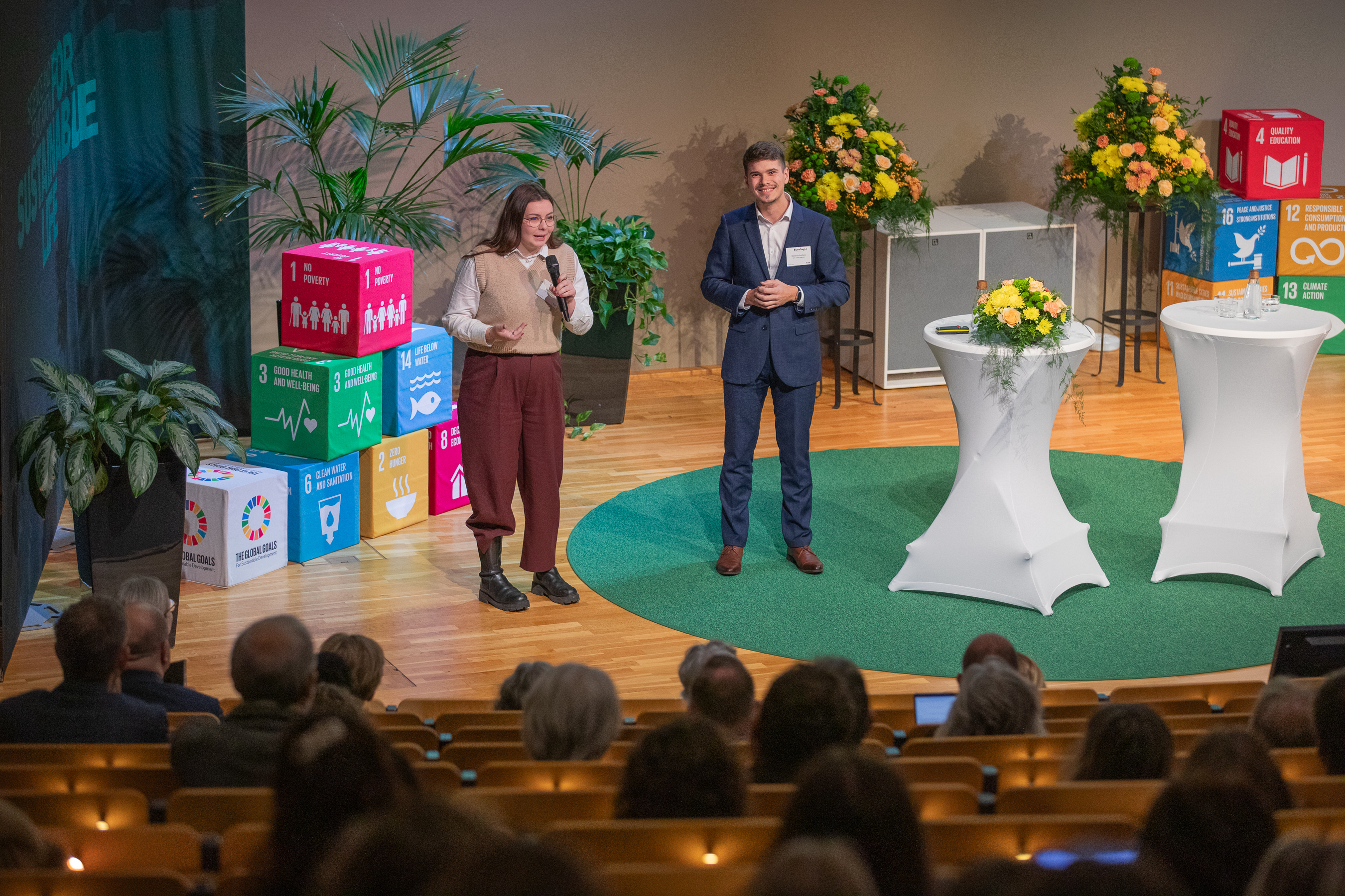 Event on a stage in front of an audience