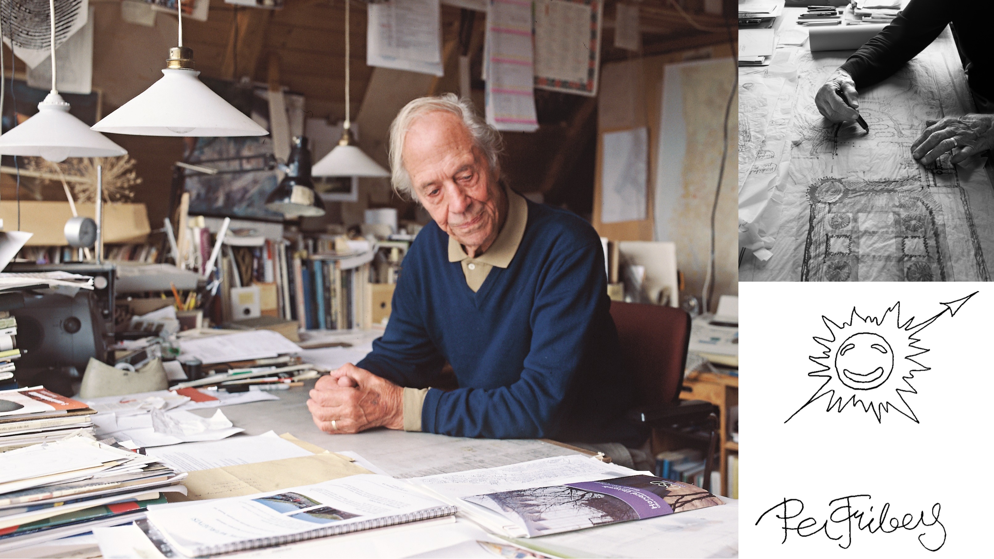 En man vid ett skrivbord