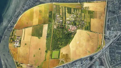 Flygbild över landskap