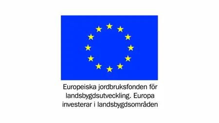 Logotyp för Europeiska jordbruksfonden för landsbygdsutveckling. Europa investerar i landsbygdsområden.