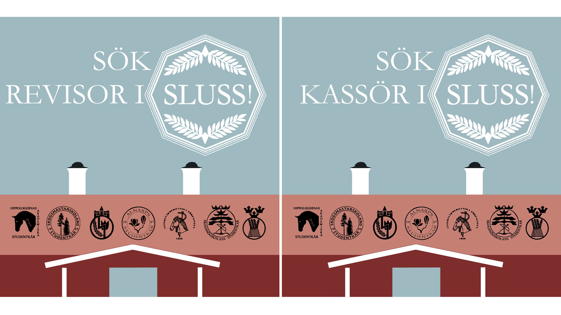 Collage på Sluss som söker kassör och revisor