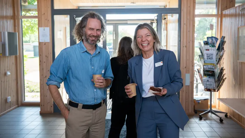 Photo of Fredrik Fernqvist and Karin Lintrup.