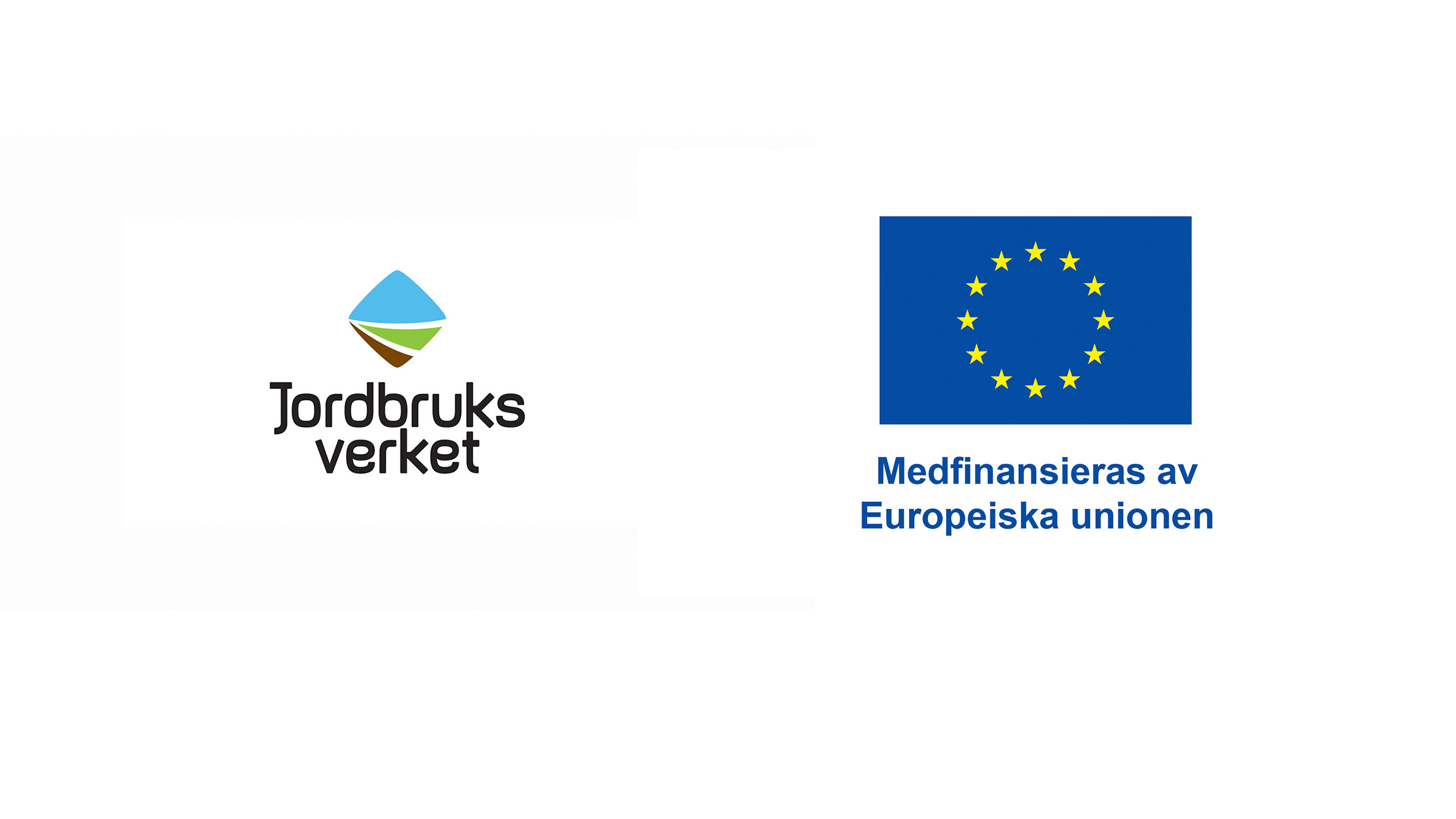 Logotyp SJV och logotyp "Medfinansieras av EU".