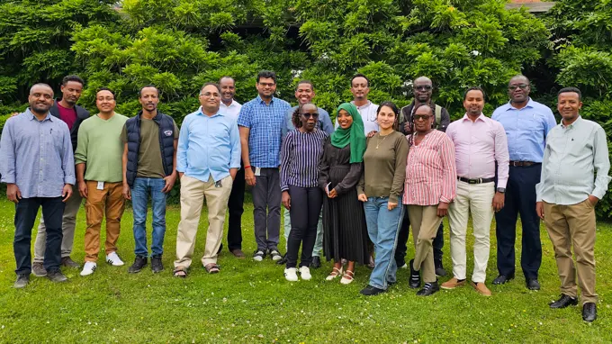 A group photo outdoors.