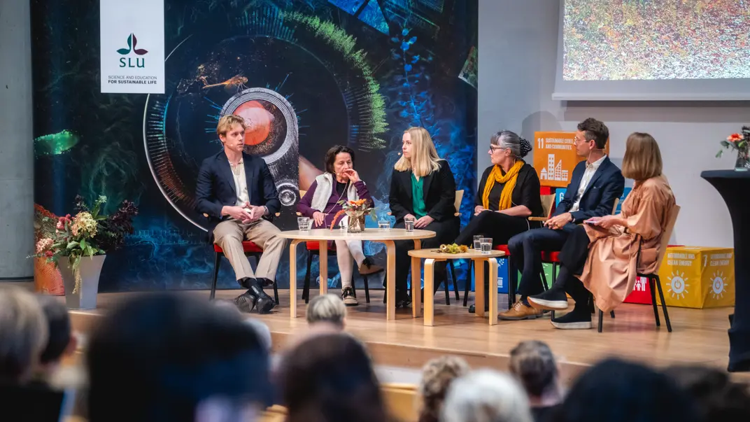 En panel på en scen