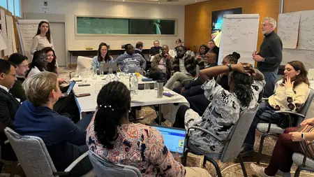 Group discussions focused on multistakeholder networks during the Science policy Lab in Brussels.