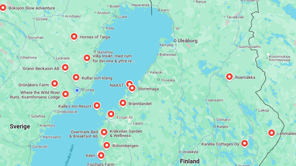 Karta över Reggae företag