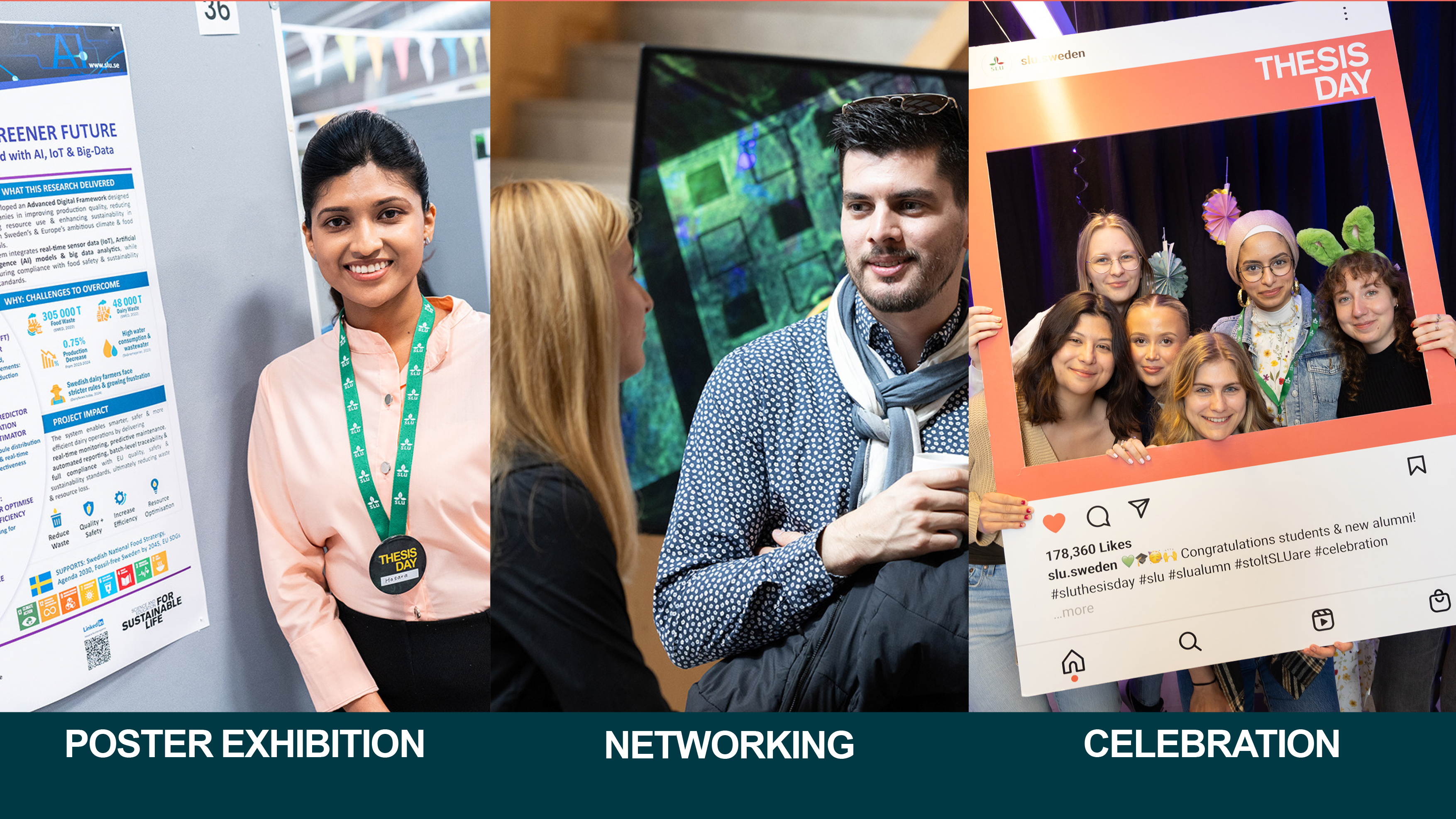 Cooage med bilder från Thesis day tidigare år.