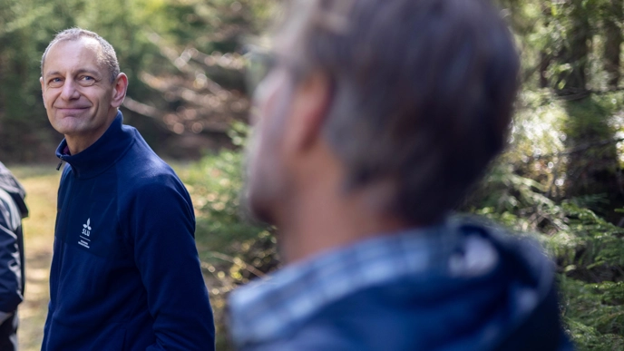 A man in the foreste