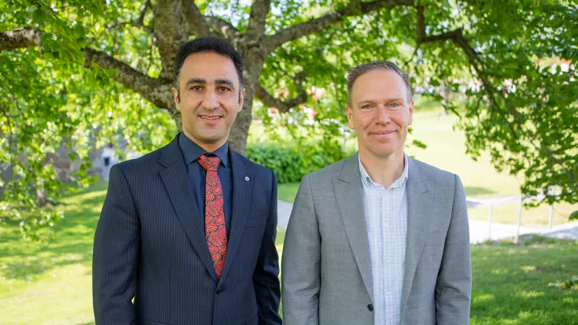 Foto på Abozar Nasirahmadi och Björn Vinnerås.