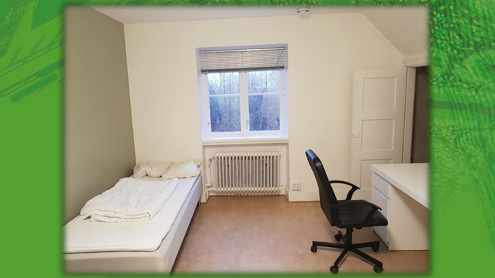 Interior from a student room in House 18, Rörsjövägedn 3.