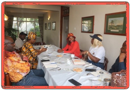 People are sitting around a table