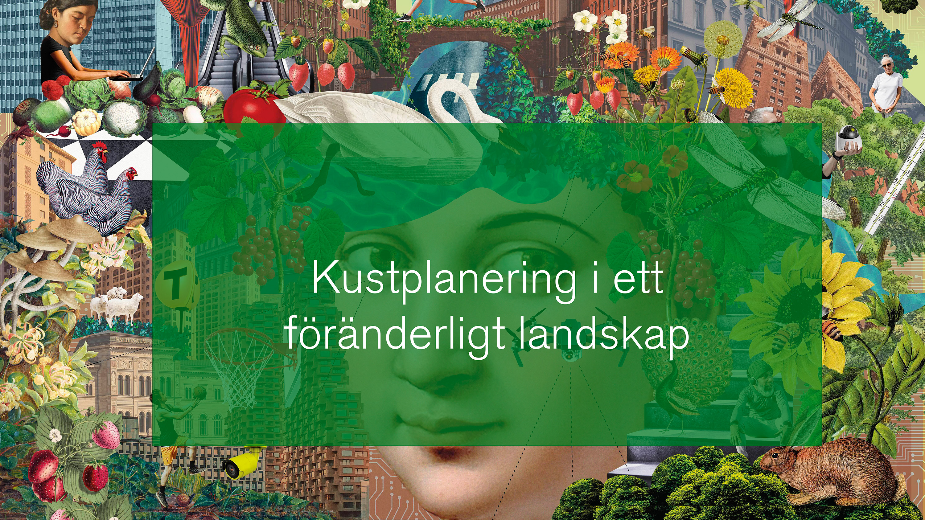 Illustration av en stad. 