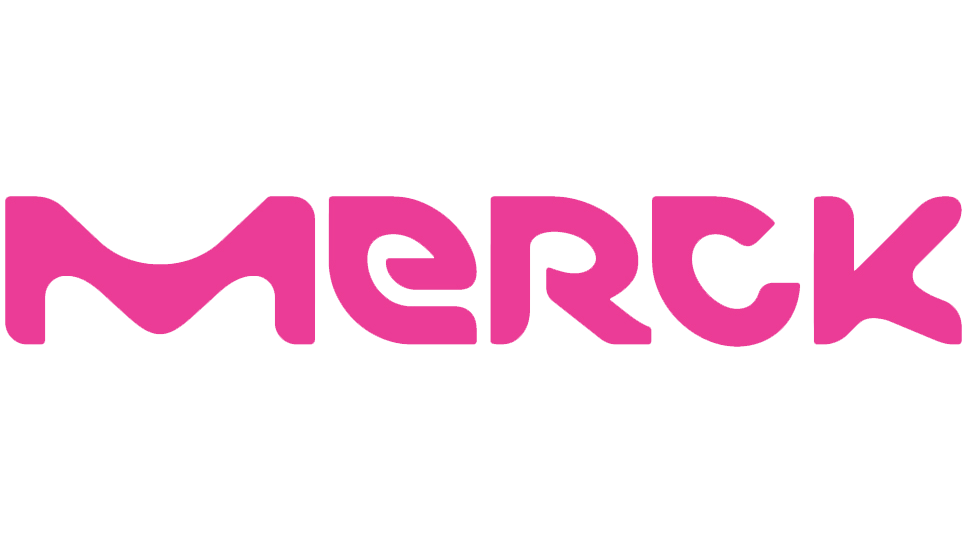 The text "Merck". Logotype.