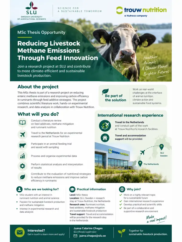 Research poster on feed additives for reduced methane emissions from ruminants. The content of the poster is available in text format on the website.