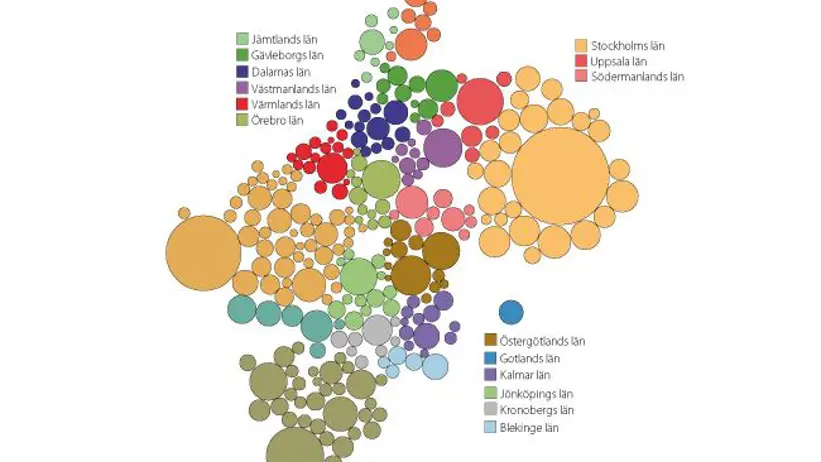 Bild: Här bor Sveriges befolkning, Statistiska centralbyrån (SCB)