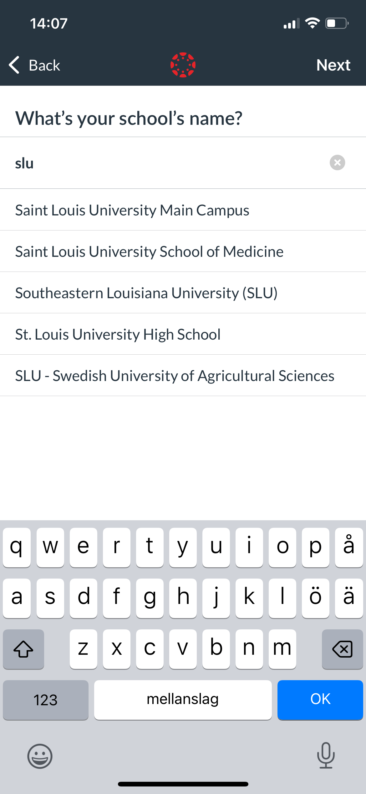 Logga in i Canvas studentapp | slu.se