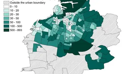 Urban green spaces per capita