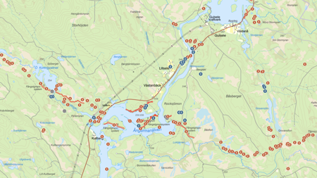 map showing ancient monuments.