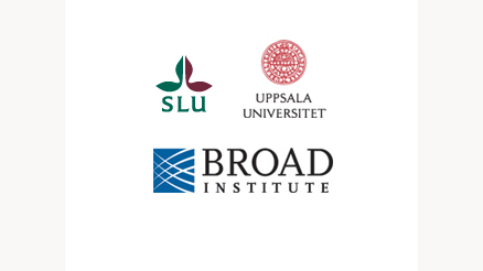 Loggor från SLU, UU och Broad Institute.