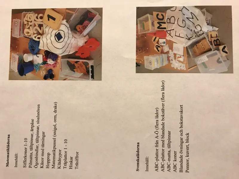 Material för utomhuspedagogik