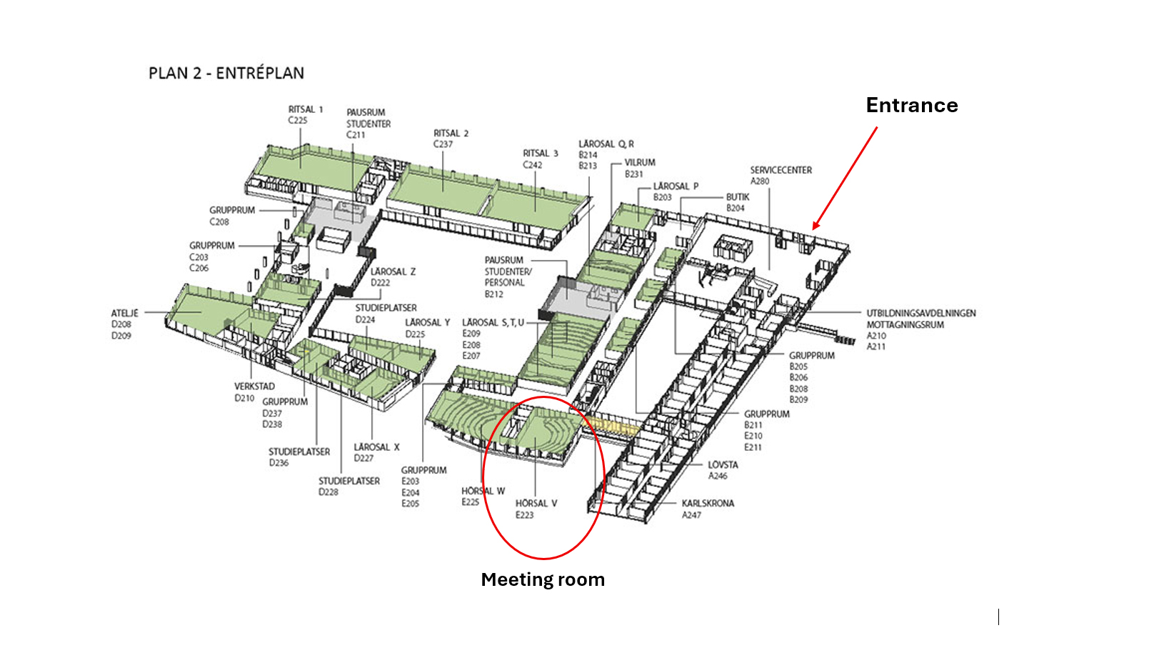 Illustrated map of SLU.