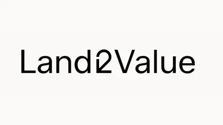 Logo with the text Land2Value.