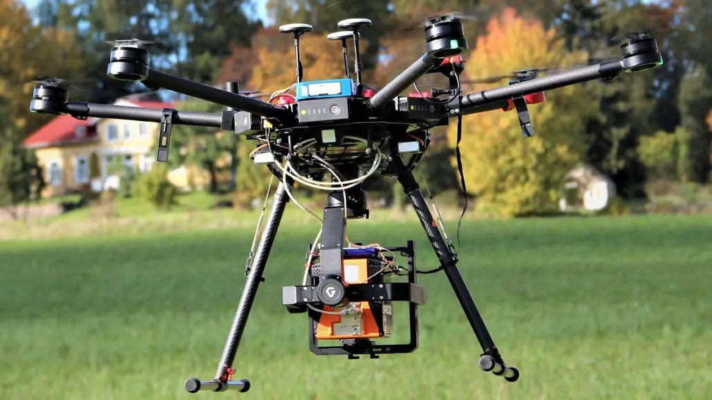 Hyperspektral drönare. Foto.