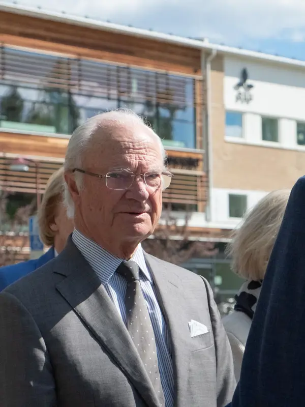 On the 28 of May the Swedish King Carl XVI Gustaf visited SLU in Umeå on account of his yearly environmental professorship. Photo: Daniel Stjärna, SLU.