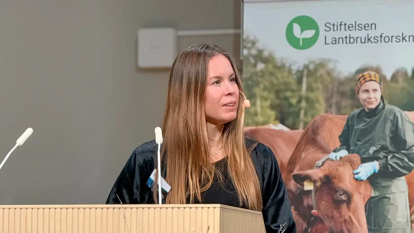 En kvinna på en scen. Foto.