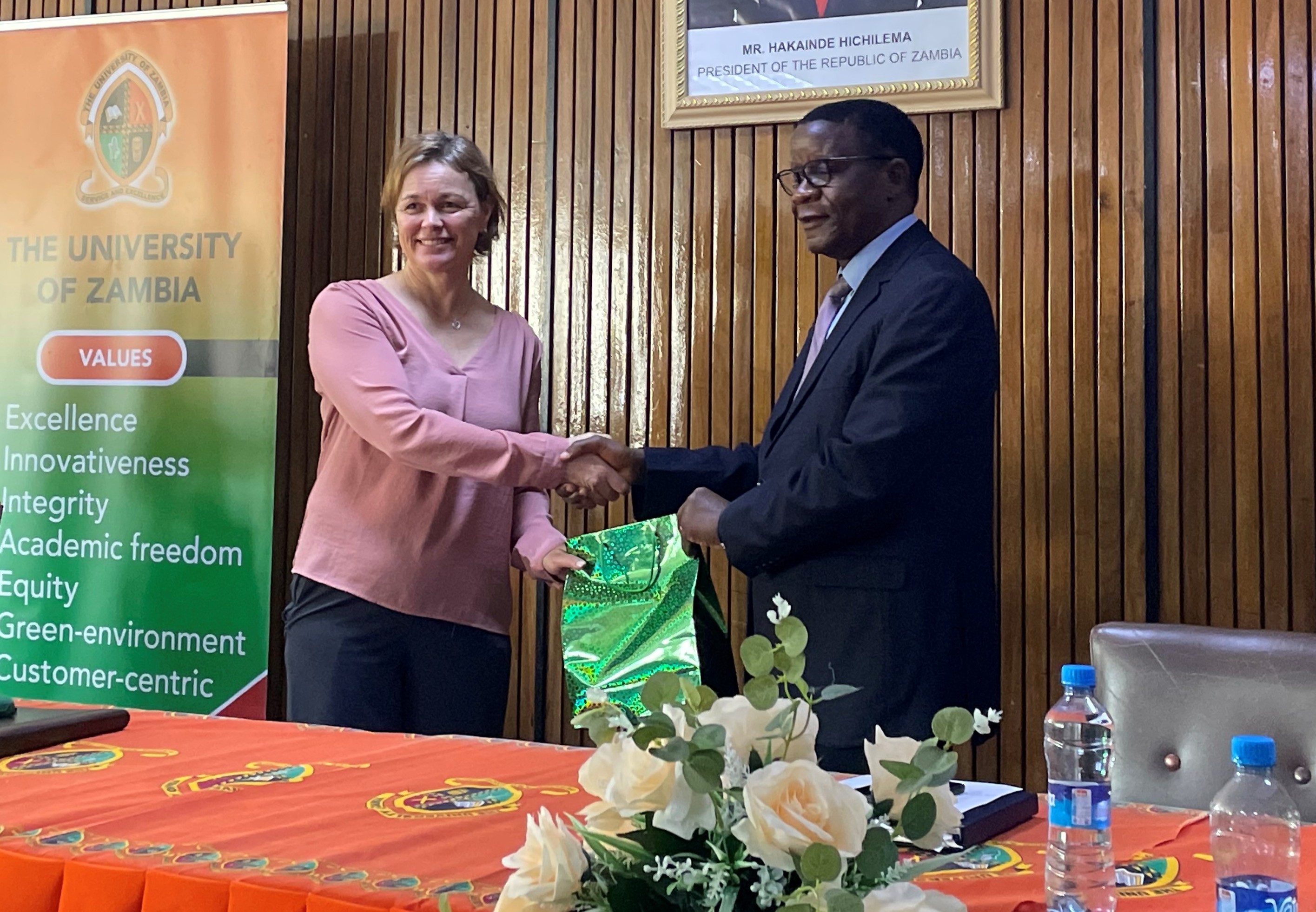 Two persons shaking hands