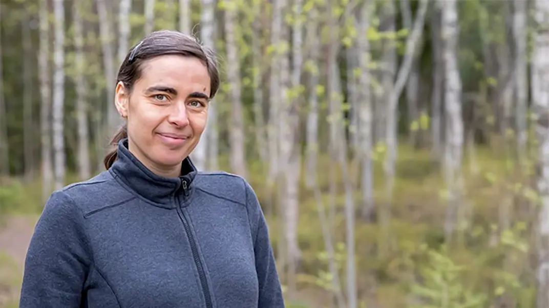A woman in the forest. Photo.