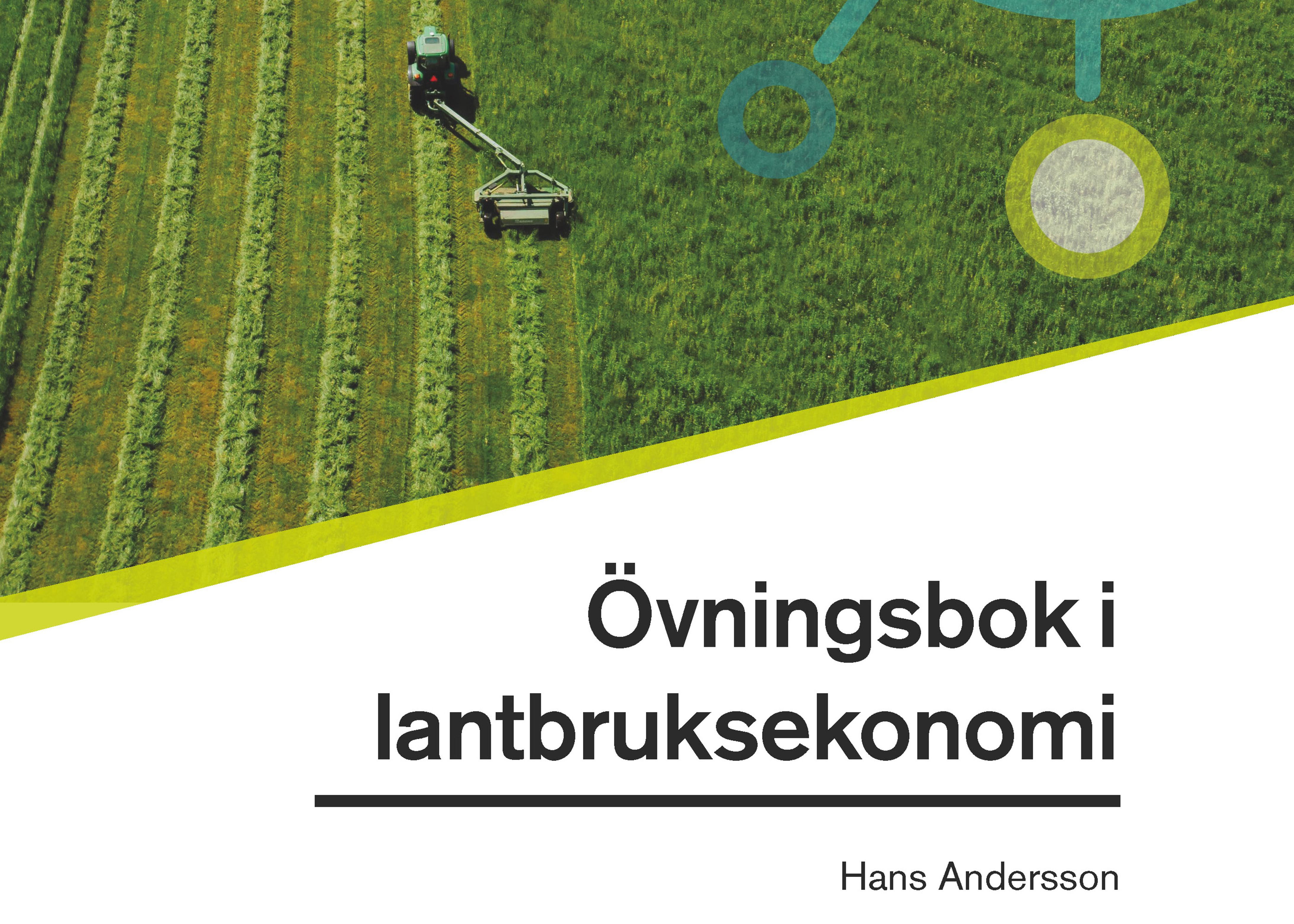 Bokomslag med traktor som skördar vall