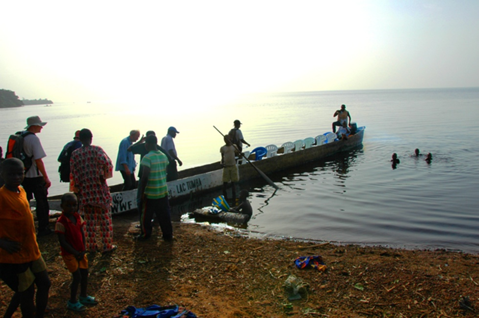 Fishing boat on the shoreline. Photo.