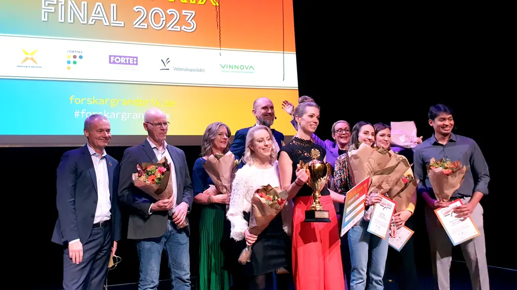 Finalists and Jury after Researchers Grand Prix. Picture: Anna Morén/SLU.