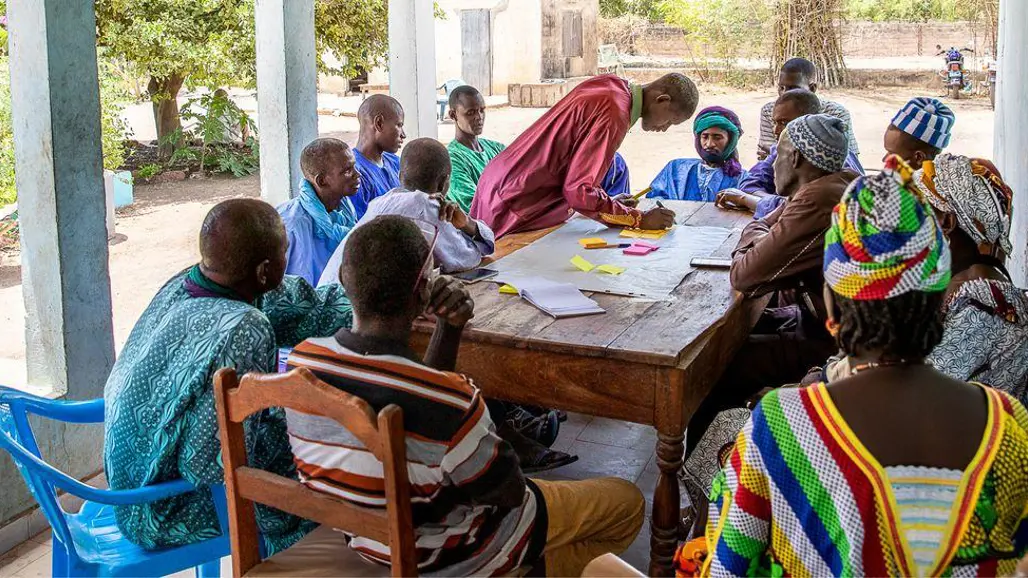 Discussions during a workshop.