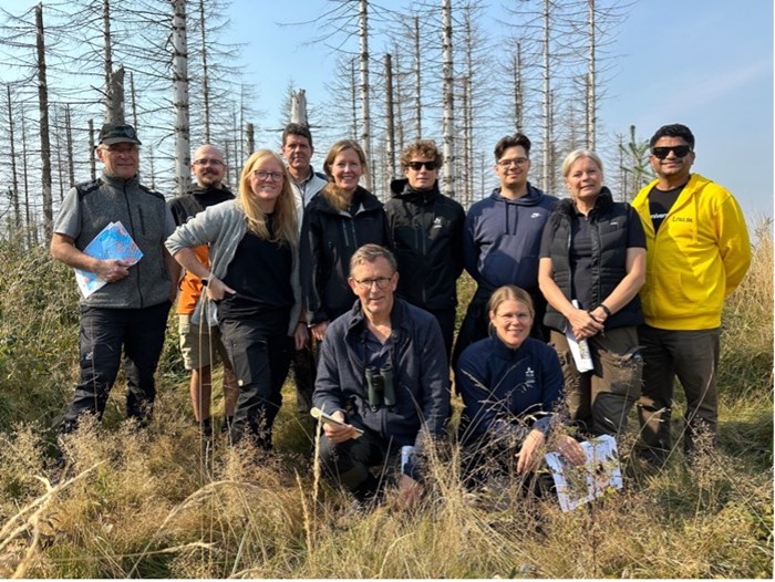 gruppbild i skogen