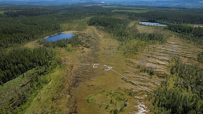 Eddy Flux tower on a mire