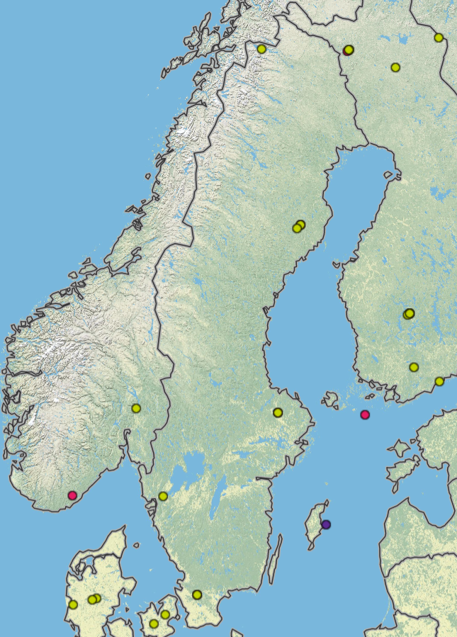 Karta över ICOS Sverige