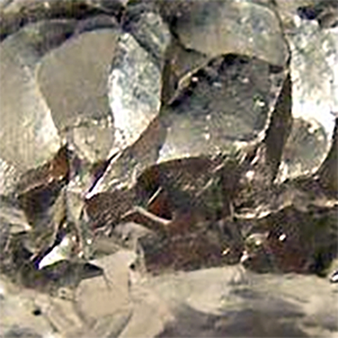 Metalliska kristaller, foto.