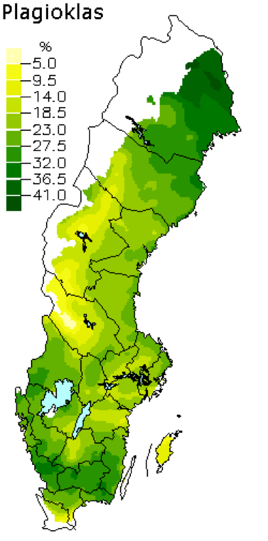 En Sverigekarta med markeringar i olika färger, illustration.