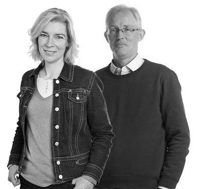 Katarina Kyllmar och Anders Glimskär, koordinator respektive biträdande koordinator för program Jordbrukslandskap. Fotograf: Jenny Svennås-Gillner (Katarina Kyllmar) och Mark Harris (Anders Glimskär)
