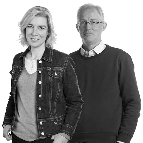 Katarina Kyllmar och Anders Glimskär, koordinator respektive biträdande koordinator för program Jordbrukslandskap. Fotograf: Jenny Svennås-Gillner (Katarina Kyllmar) och Mark Harris (Anders Glimskär)