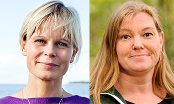 Lena Bergström (to the left) and Christina Halling (to the right). Photo.