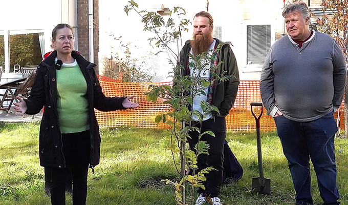 Invigning av Campusarboreret med Cecilia Berg, Lars  Dahlberg och Håkan Schüberg.