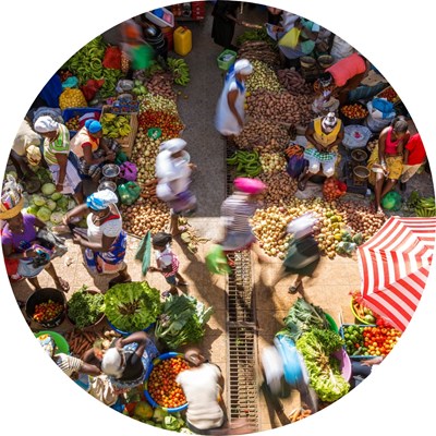 People at a market place