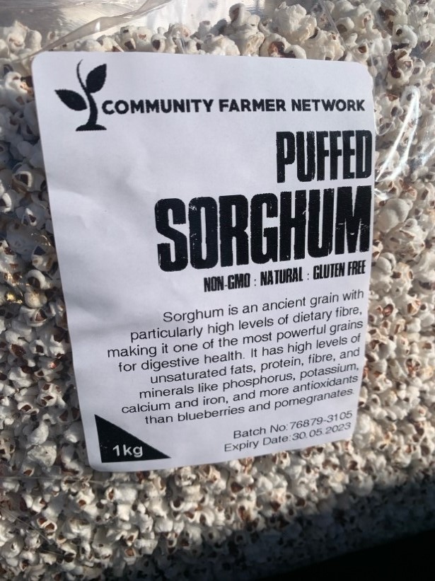 A white package with sorghum